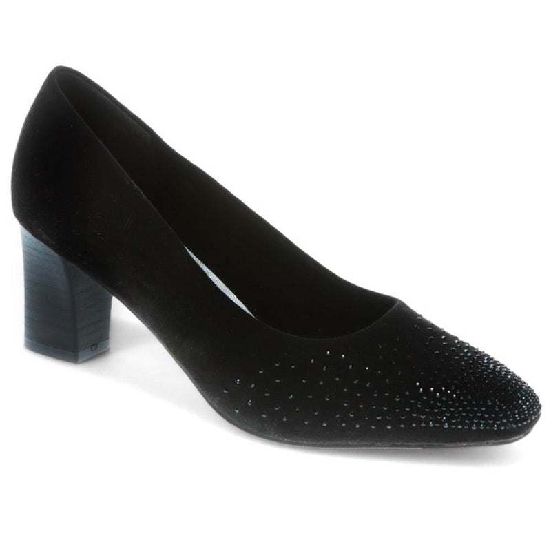 Block Heeled Court Shoes  - PLAN40007 / 326 162