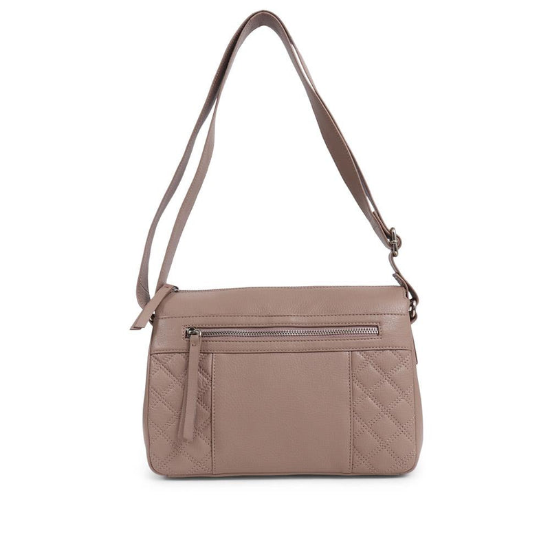 Leather Zip-Close Shoulder Bag - JEWN39003 / 325 229