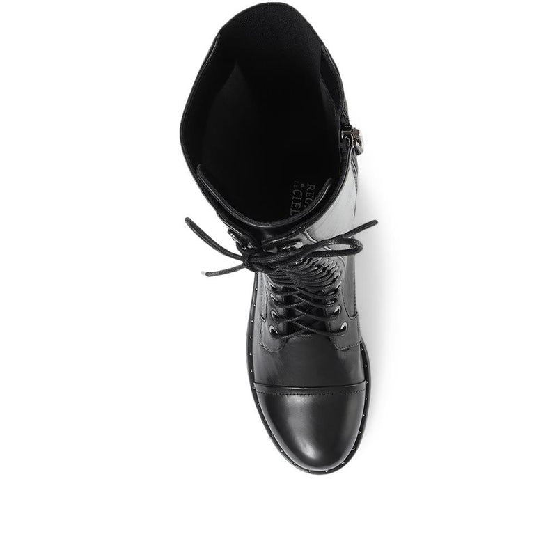 Lace-Up Leather Boots - SINO30518 / 318 121