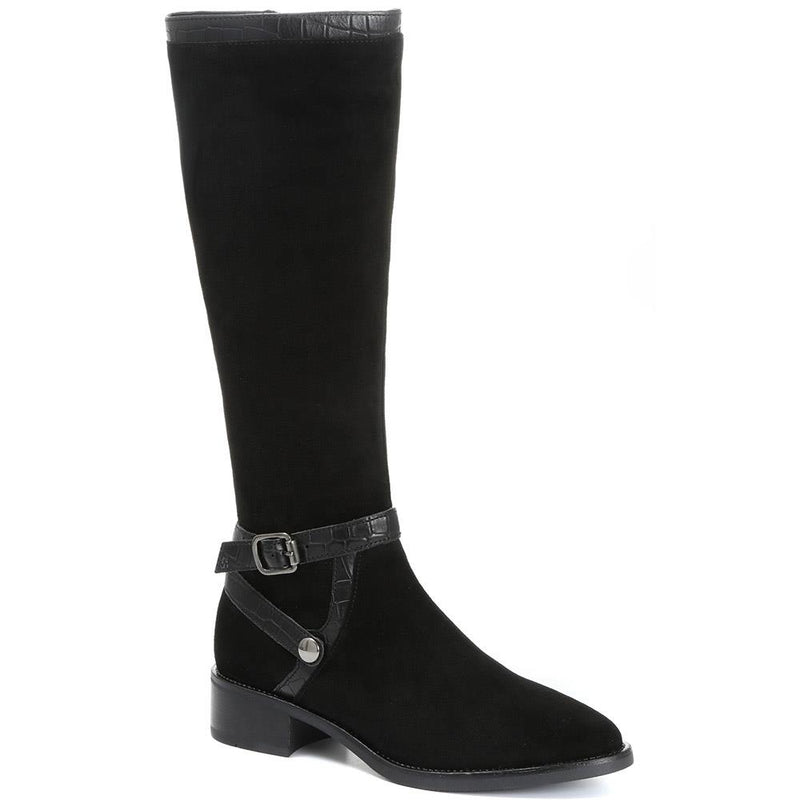 Leather Flat Pointed Riding Boot - CARM30520 / 316 579