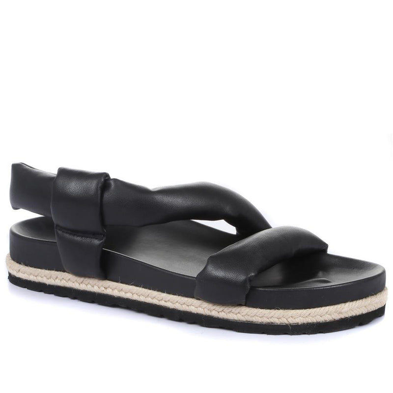 Mount Hope Leather Flatform Sandals - MOUNTHOPE / 319 936