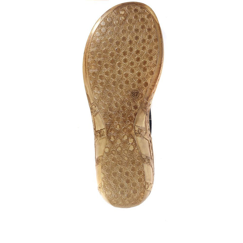 Wide Fit Leather Slingback Sandals - HAK33023 / 319 954